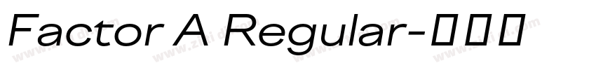 Factor A Regular字体转换